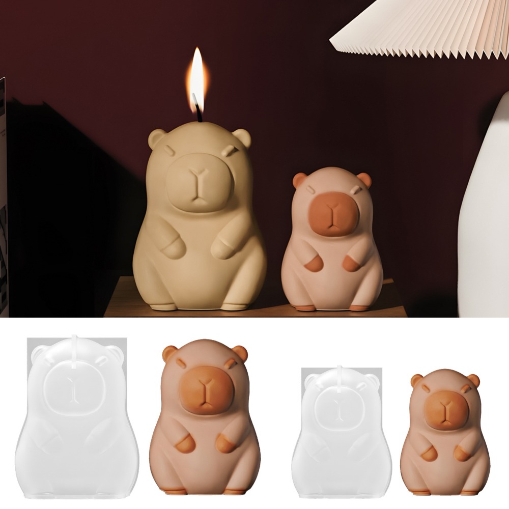 Candle Making Supplies For Beginners - Forma Silikonowa Świeca Zapachowa Kapibara Stojąca
