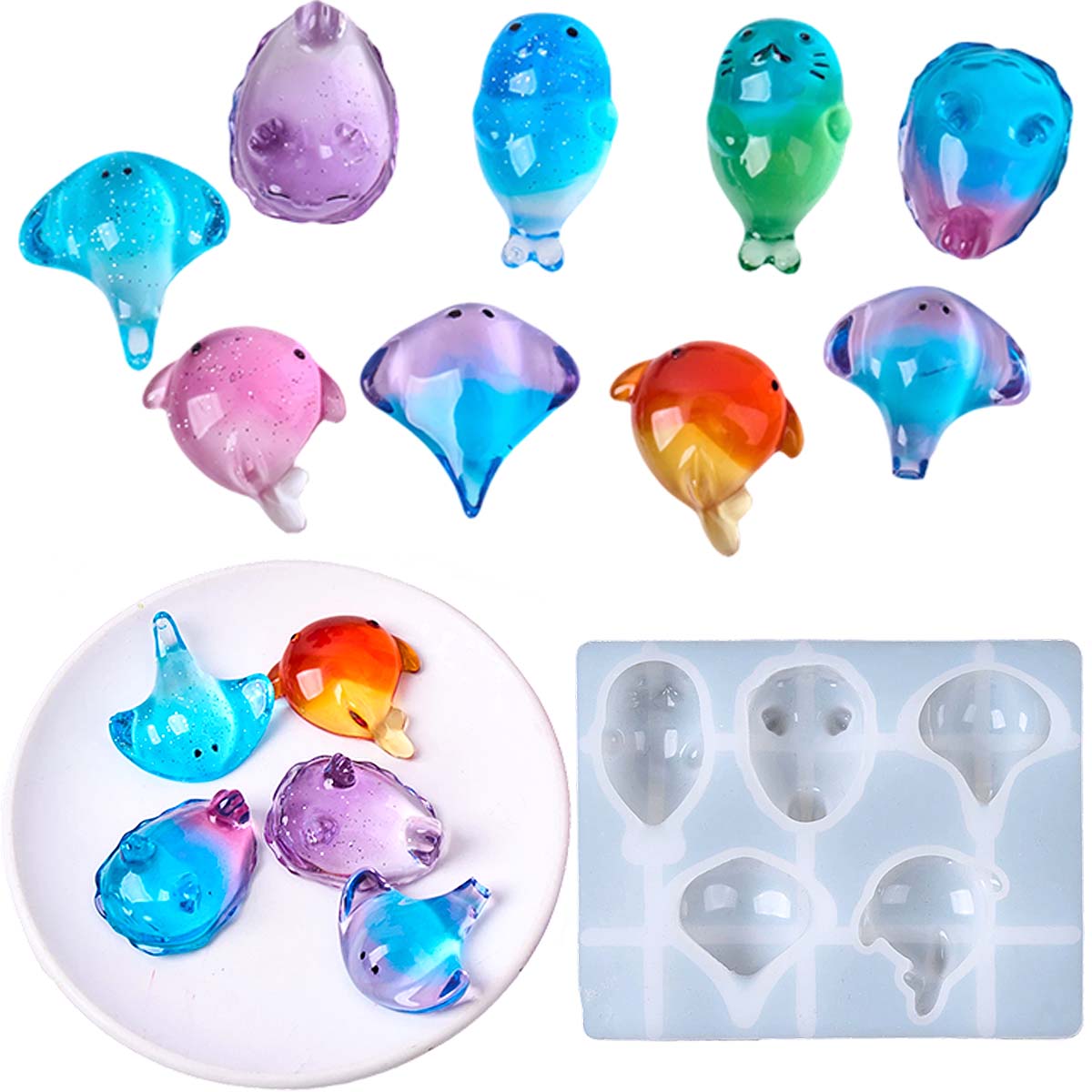 Candle Souvenir - Forma Silikonowa 3D Kawaii Manta Ray