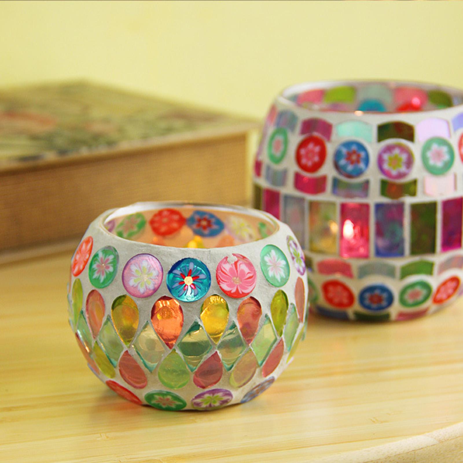 Candle Supplies Glass Jars - Świeczniki na tealighty, szklane świeczniki, wielokolorowe