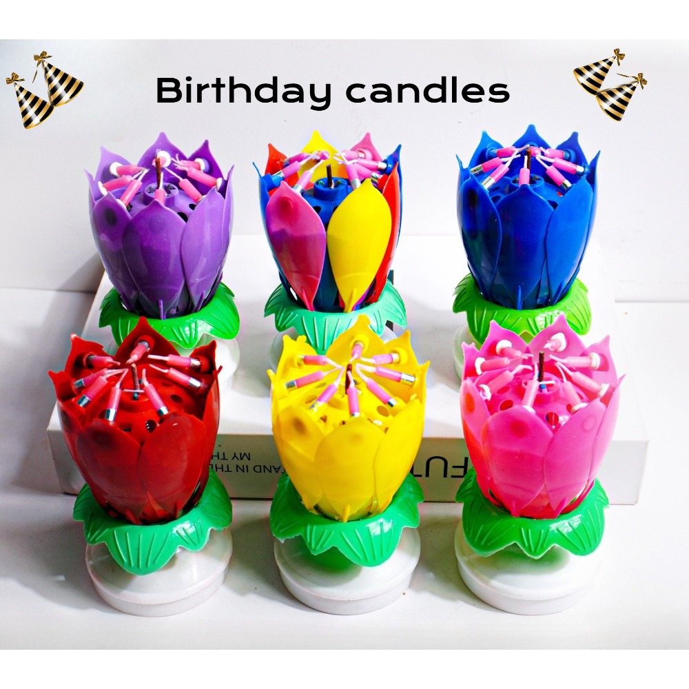 Candle Surprise - Świeczka urodzinowa w kształcie lotosu, dekoracja