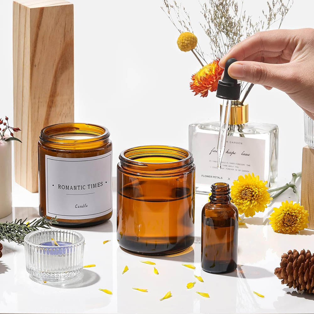 Słoiki z brązowego szkła o poj – Candle Supplies Glass Jars recenzja i cena